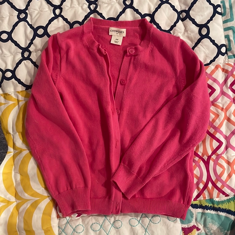 Crewcuts pink cardigan